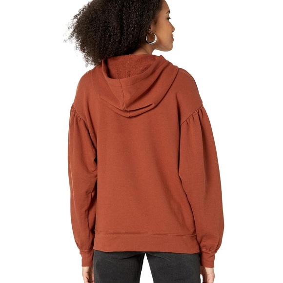 Madewell Women’s Pleat Sleeve Sunken Hoodie Sweater Size S - Picture 2 of 12